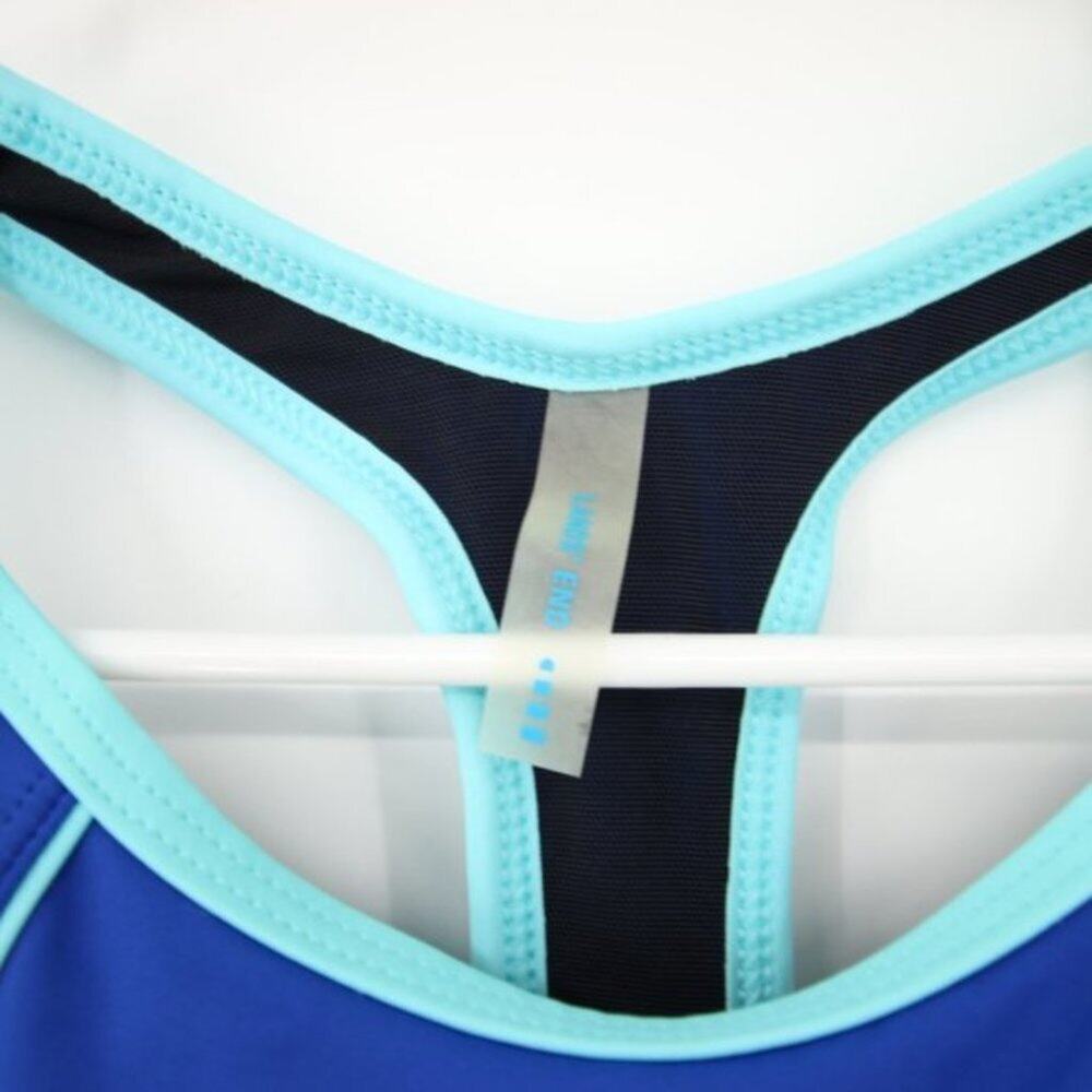 Lands End Swim Top Tankini Size 8 Blue Racerback New without Tags - Picture 5 of 7